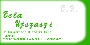 bela ujszaszi business card