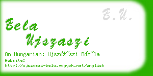 bela ujszaszi business card